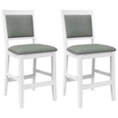 vidaXL 2 db fehér tömörfa gumiból bárszékek párnákkal