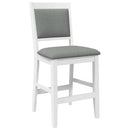 vidaXL 2 db fehér tömörfa gumiból bárszékek párnákkal