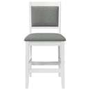 vidaXL 2 db fehér tömörfa gumiból bárszékek párnákkal