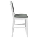 vidaXL 2 db fehér tömörfa gumiból bárszékek párnákkal