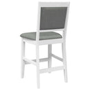 vidaXL 2 db fehér tömörfa gumiból bárszékek párnákkal