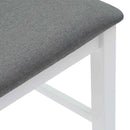 vidaXL 2 db fehér tömörfa gumiból bárszékek párnákkal