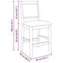 vidaXL 2 db fehér tömörfa gumiból bárszékek párnákkal