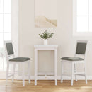 vidaXL 2 db fehér tömörfa gumiból bárszékek párnákkal