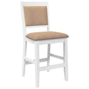 vidaXL 2 db fehér tömörfa gumiból bárszékek párnákkal