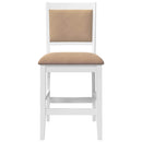 vidaXL 2 db fehér tömörfa gumiból bárszékek párnákkal