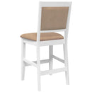 vidaXL 2 db fehér tömörfa gumiból bárszékek párnákkal
