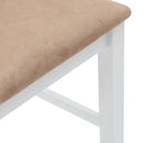 vidaXL 2 db fehér tömörfa gumiból bárszékek párnákkal