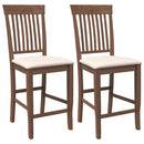 vidaXL 2 db barna tömörfa gumiból bárszékek párnákkal