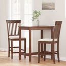 vidaXL 2 db barna tömörfa gumiból bárszékek párnákkal