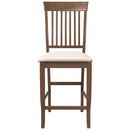 vidaXL 2 db barna tömörfa gumiból bárszékek párnákkal