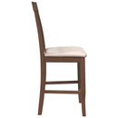 vidaXL 2 db barna tömörfa gumiból bárszékek párnákkal