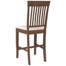 vidaXL 2 db barna tömörfa gumiból bárszékek párnákkal