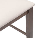 vidaXL 2 db barna tömörfa gumiból bárszékek párnákkal