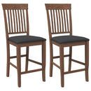 vidaXL 2 db barna tömörfa gumiból bárszékek párnákkal