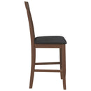 vidaXL 2 db barna tömörfa gumiból bárszékek párnákkal