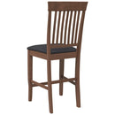 vidaXL 2 db barna tömörfa gumiból bárszékek párnákkal