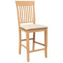 vidaXL 2 db természetes tömörfa gumiból bárszékek párnákkal