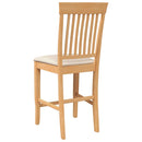 vidaXL 2 db természetes tömörfa gumiból bárszékek párnákkal