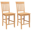 vidaXL 2 db természetes tömörfa gumiból bárszékek