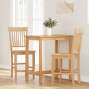 vidaXL 2 db természetes tömörfa gumiból bárszékek