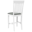 vidaXL 2 db fehér tömörfa gumiból bárszékek párnákkal