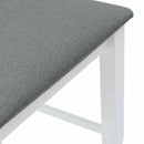 vidaXL 2 db fehér tömörfa gumiból bárszékek párnákkal