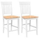 vidaXL 2 db fehér tömörfa gumiból bárszékek