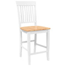 vidaXL 2 db fehér tömörfa gumiból bárszékek