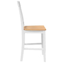 vidaXL 2 db fehér tömörfa gumiból bárszékek