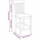 vidaXL 2 db fehér tömörfa gumiból bárszékek