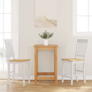 vidaXL 2 db fehér tömörfa gumiból bárszékek