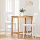 vidaXL 2 db fehér tömörfa gumiból bárszékek