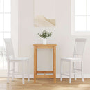 vidaXL 2 db fehér tömörfa gumiból bárszékek