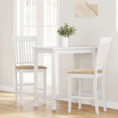 vidaXL 2 db fehér tömörfa gumiból bárszékek párnákkal