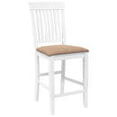 vidaXL 2 db fehér tömörfa gumiból bárszékek párnákkal