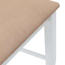 vidaXL 2 db fehér tömörfa gumiból bárszékek párnákkal