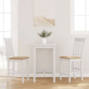 vidaXL 2 db fehér tömörfa gumiból bárszékek párnákkal