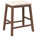 vidaXL 2 db barna tömörfa gumiból bárszékek párnákkal