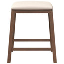 vidaXL 2 db barna tömörfa gumiból bárszékek párnákkal