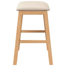 vidaXL 2 db tömörfa gumiból bárszékek párnákkal