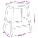 vidaXL 2 db tömör gumifa bárszék