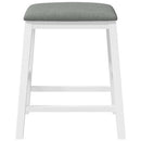 vidaXL 2 db fehér tömörfa gumiból bárszékek párnákkal