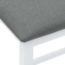 vidaXL 2 db fehér tömörfa gumiból bárszékek párnákkal