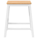 vidaXL 2 db fehér tömörfa gumiból bárszékek