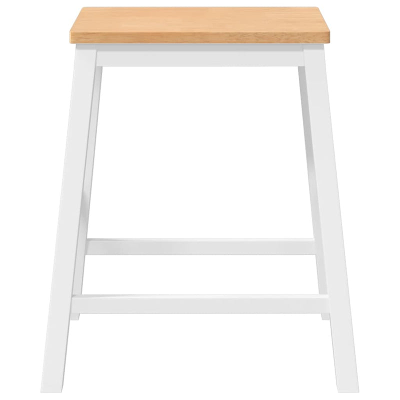 vidaXL 2 db fehér tömörfa gumiból bárszékek