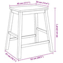 vidaXL 2 db fehér tömörfa gumiból bárszékek
