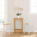 vidaXL 2 db fehér tömörfa gumiból bárszékek