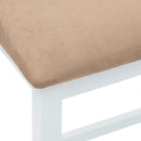 vidaXL 2 db fehér tömörfa gumiból bárszékek párnákkal