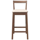 vidaXL 2 db barna tömörfa gumiból bárszékek párnákkal